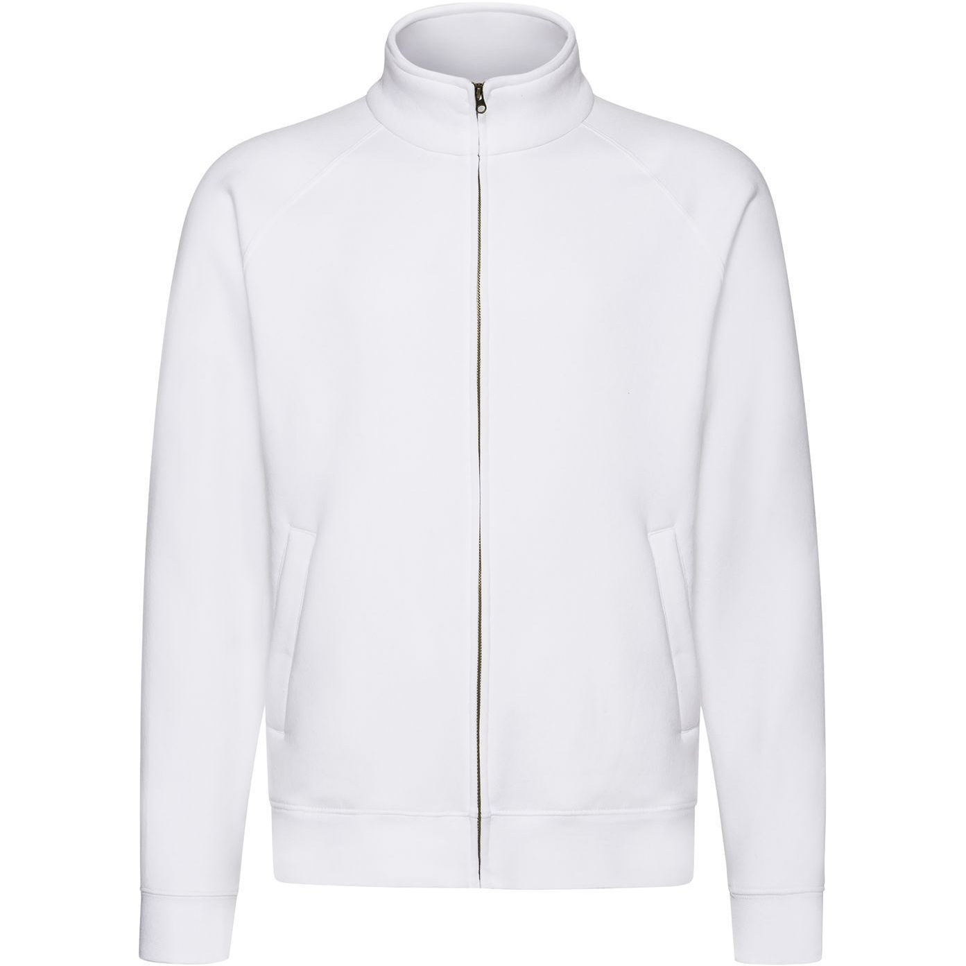 felpa personalizzabile jacket Fruit of the Loom Premium da uomo colore white