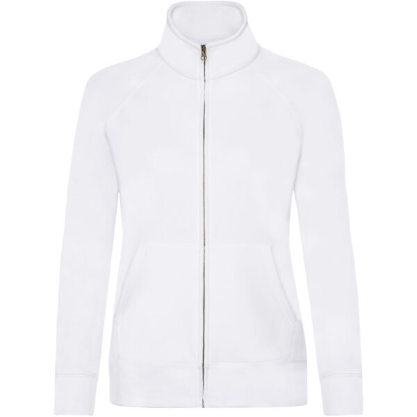 felpa personalizzabile jacket Fruit of the Loom Premium da donna colore white